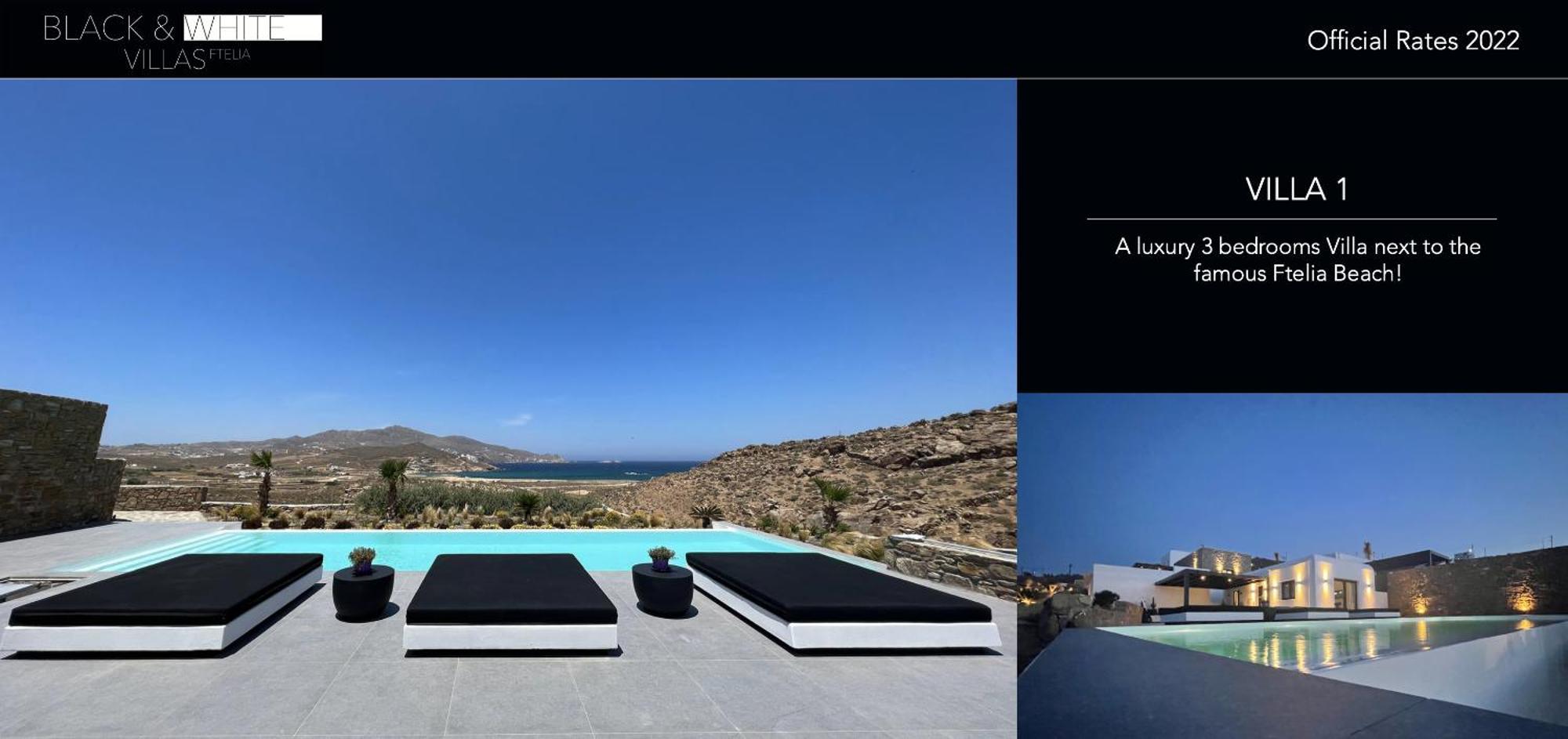 Black And White Villas Ftelia - Mykonos Mykonos Town ภายนอก รูปภาพ