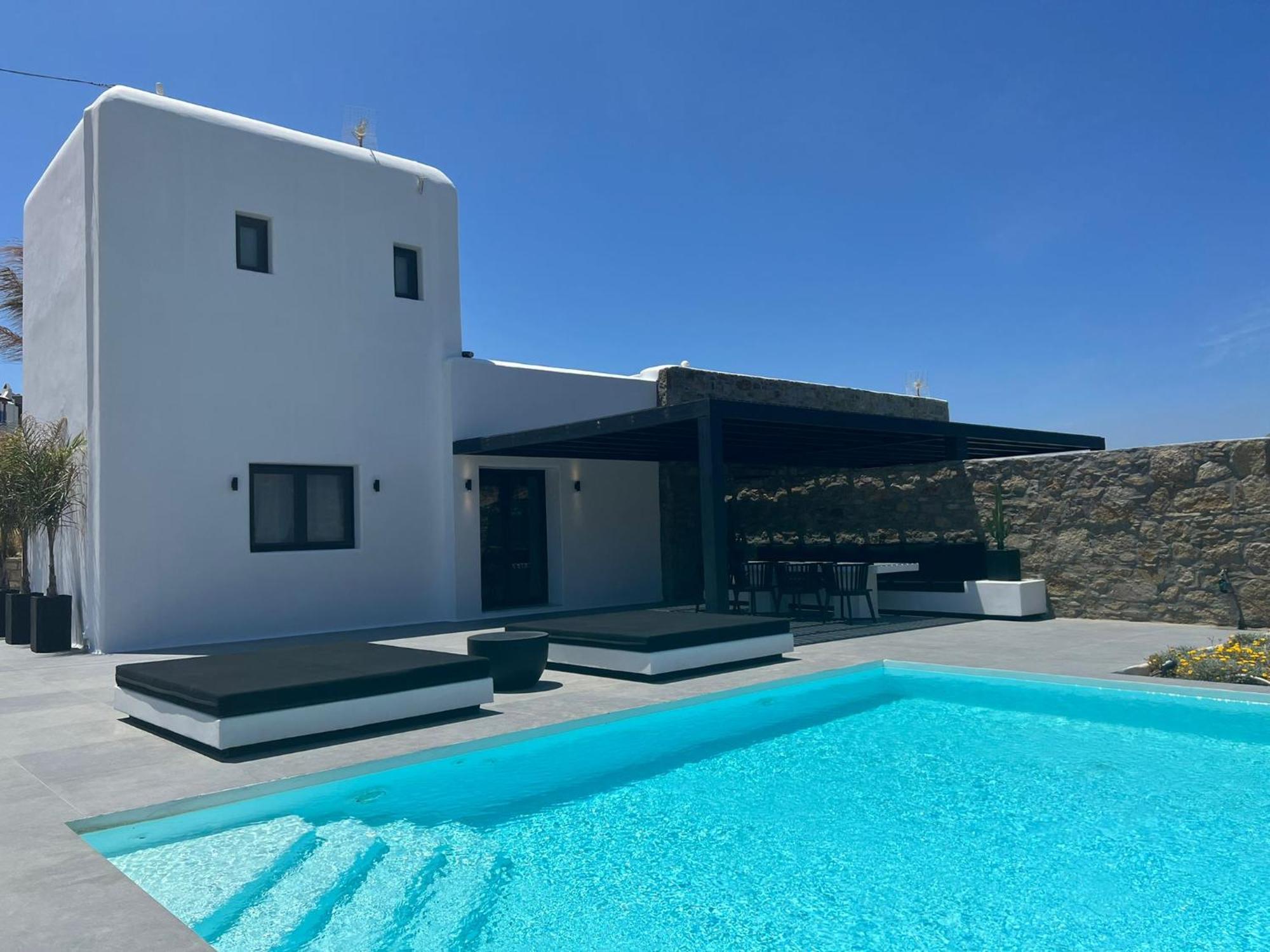 Black And White Villas Ftelia - Mykonos Mykonos Town ภายนอก รูปภาพ