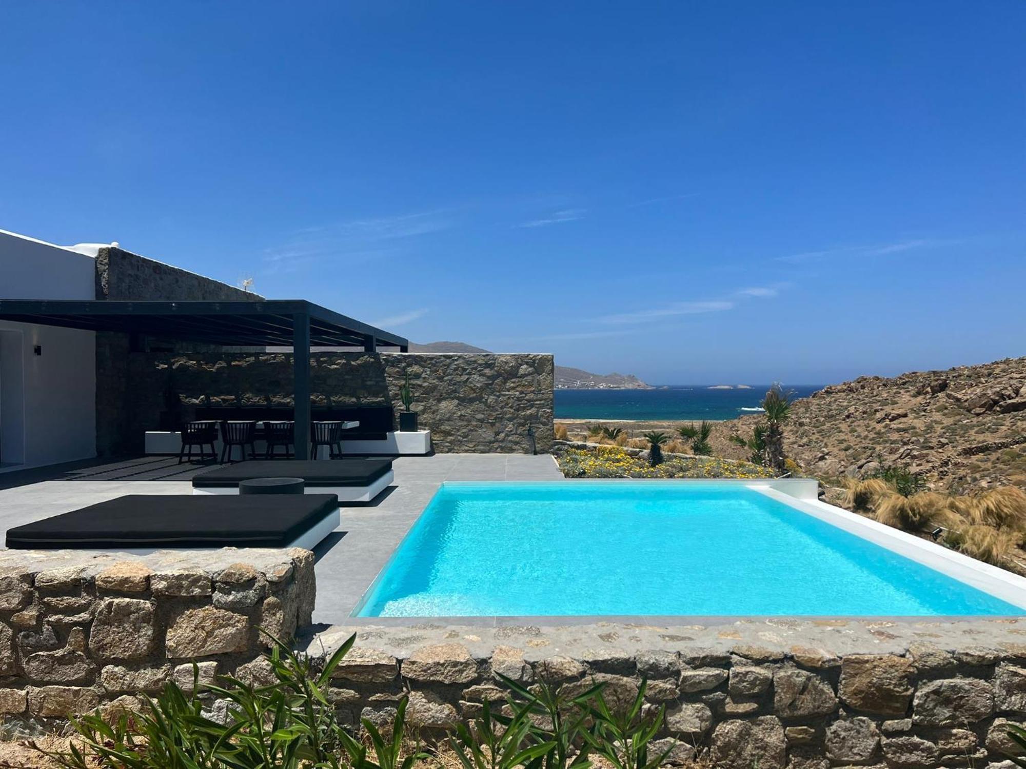 Black And White Villas Ftelia - Mykonos Mykonos Town ภายนอก รูปภาพ